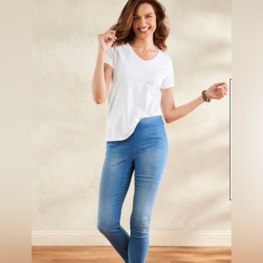 Perfect Soft Surroundings Soft Pull On Stretch Denim Skinny Jeans  3X